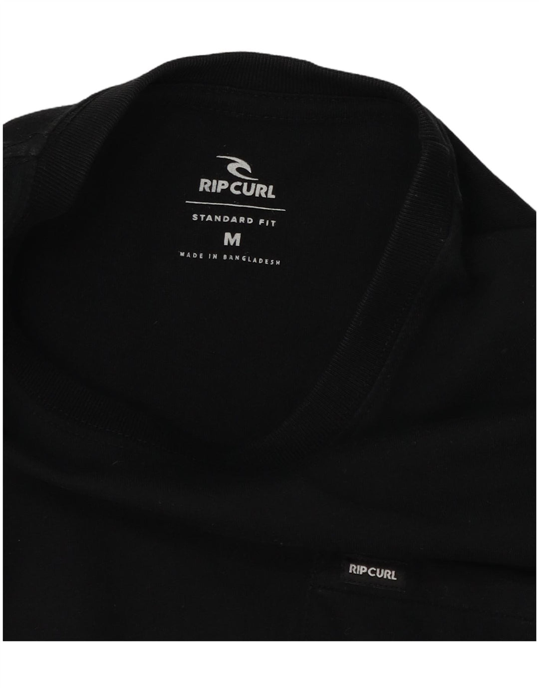 Rip Curl Herre Standard Fit T-Shirt Top Medium Sort