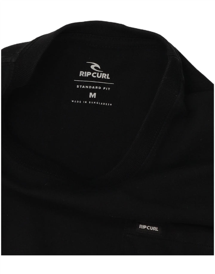 Rip Curl Herre Standard Fit T-Shirt Top Medium Sort