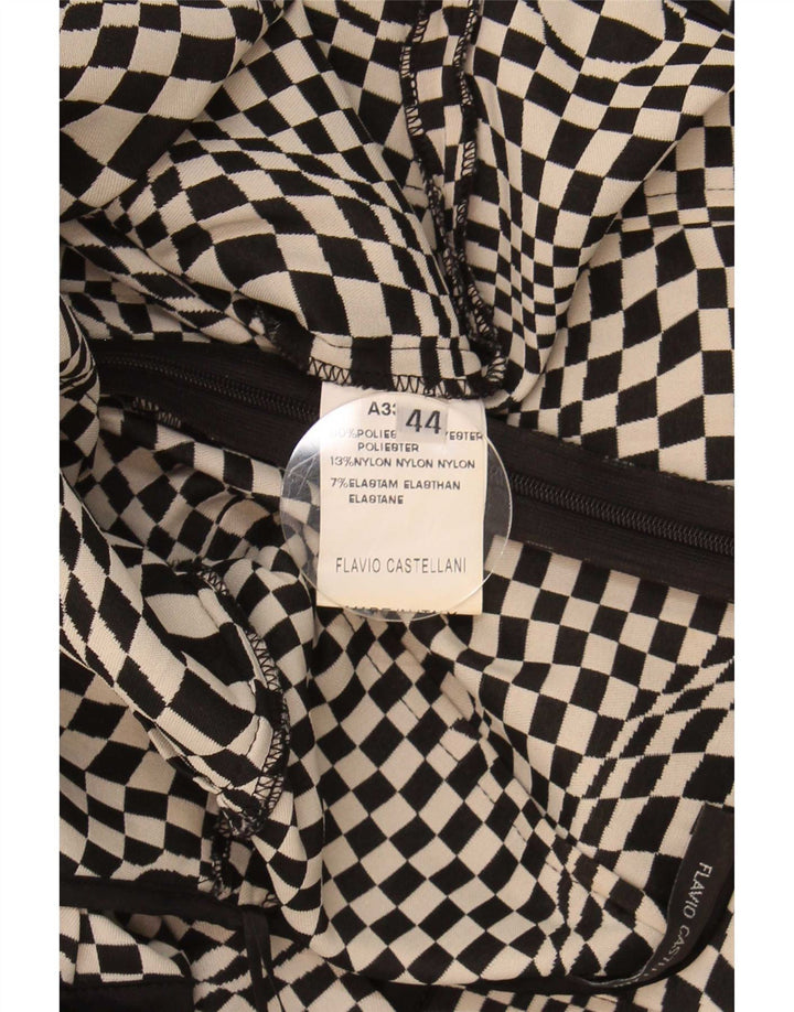 Flavio Castellani Dame Halter Dress IT 44 Medium Sort Geometrisk