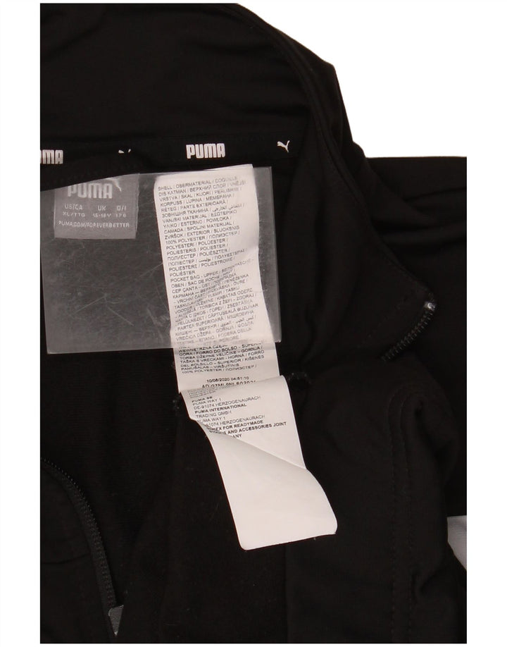 PUMA Træningsdragt topjakke til drenge 15-16 år Sort Colourblock Polyester