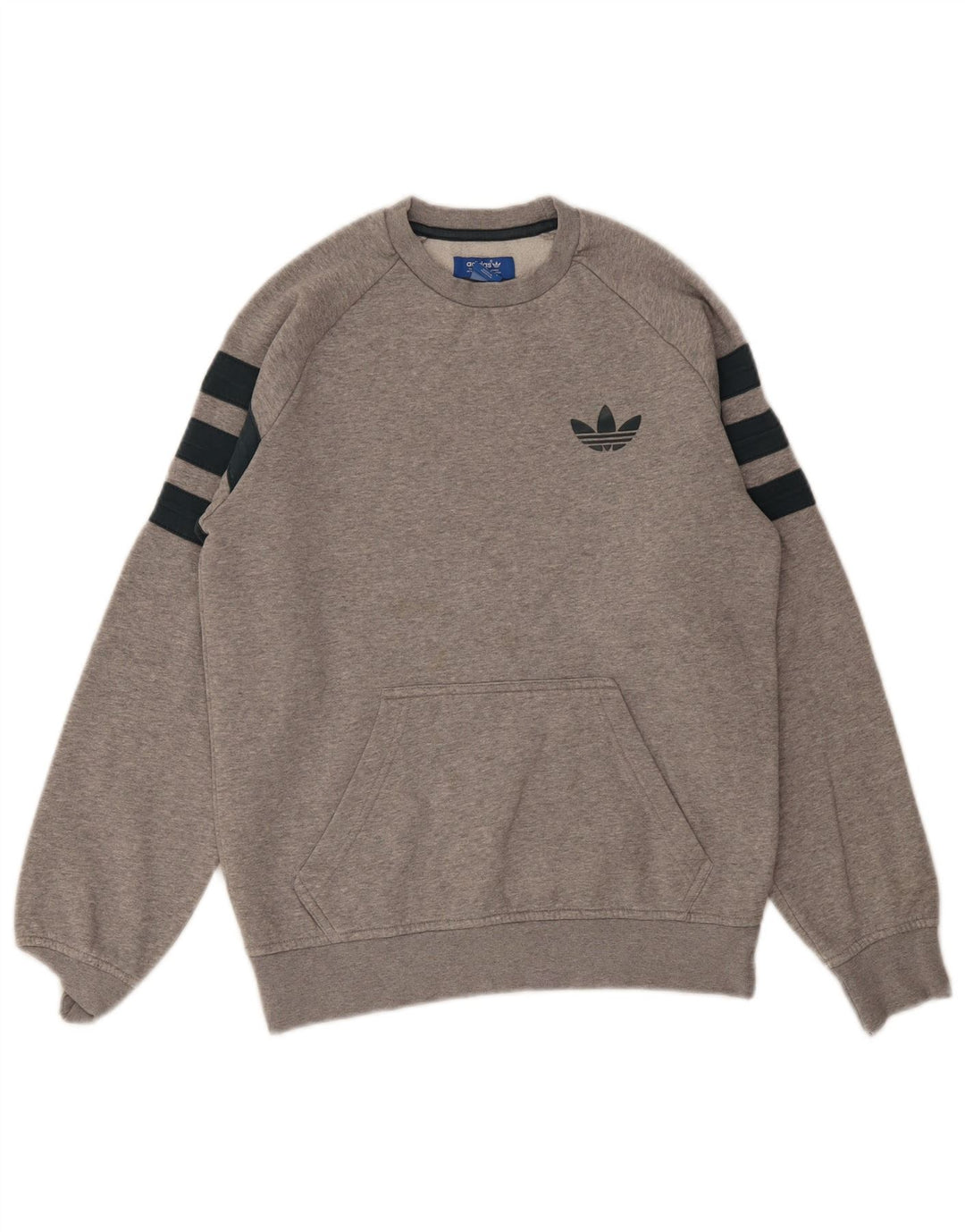 Adidas Herre 3D Arc Sweatshirt Jumper Small Grey Fair Isle Bomuld