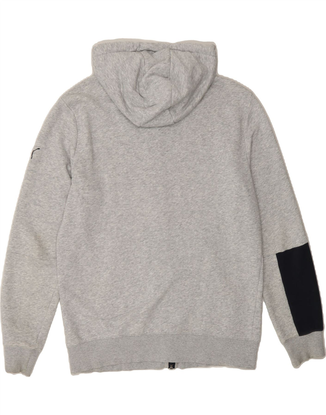 PUMA Mens Zip Hoodie Sweater Medium Grey Colourblock Cotton Vintage Puma and Second-Hand Puma from Messina Hembry 