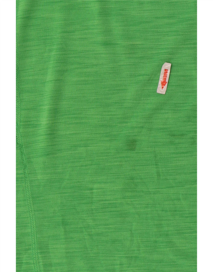 Reebok Dame T-Shirt Top UK 12 Medium Grøn Flecked Polyester