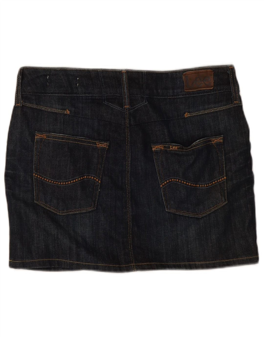 Lee Dame mini denim nederdel lille W30 marineblå bomuld