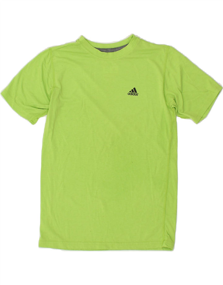 ADIDAS Boys T-Shirt Top 10-11 Years Large  Green Polyester Vintage Adidas and Second-Hand Adidas from Messina Hembry 
