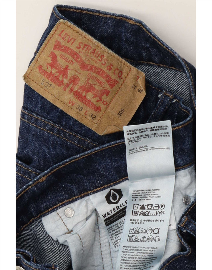 Levi's Dame 501 Straight Jeans W38 L27 Marineblå Bomuld