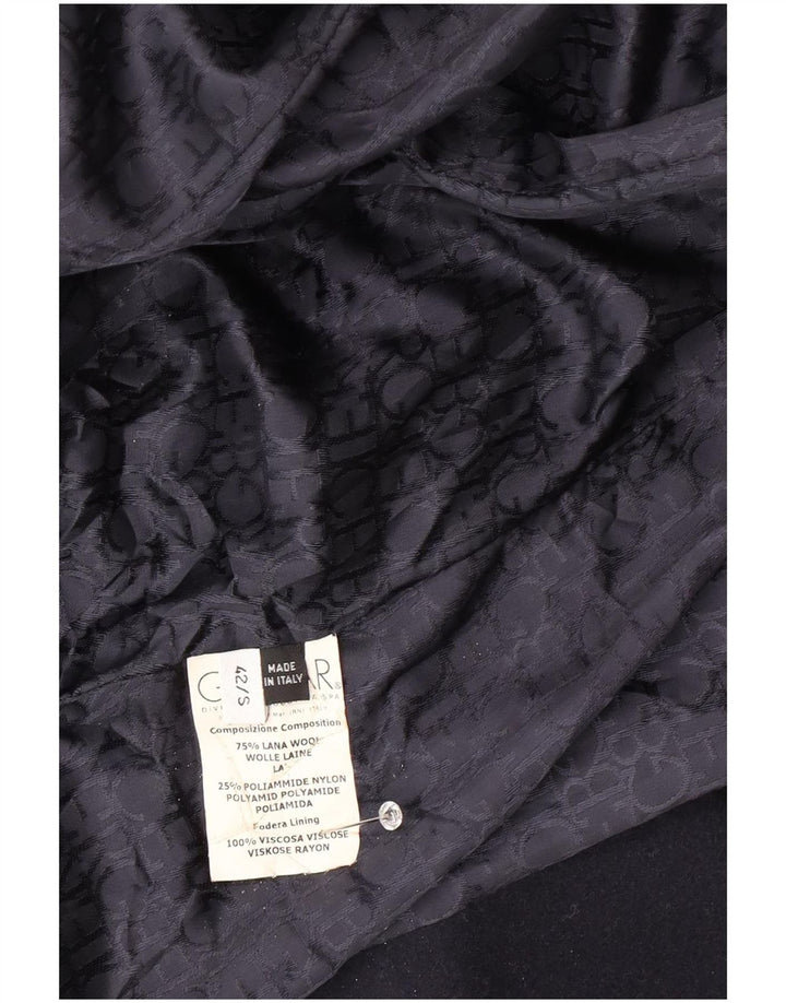 Iceberg Dame Overfrakke UK 10 Small Navy Blue Wool