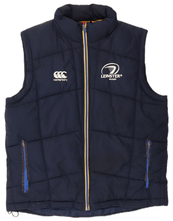 Canterbury Mens Leinster Rugby Graphic Padded Gilet UK 40 Large Navy Blue