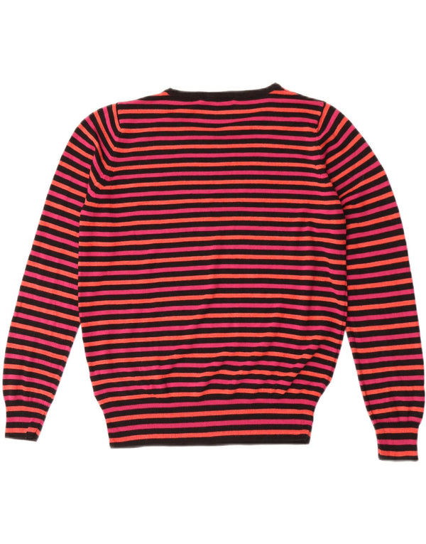 Marks & Spencer Dame Boat Neck Jumper Sweater UK 14 Medium Pink Stribet