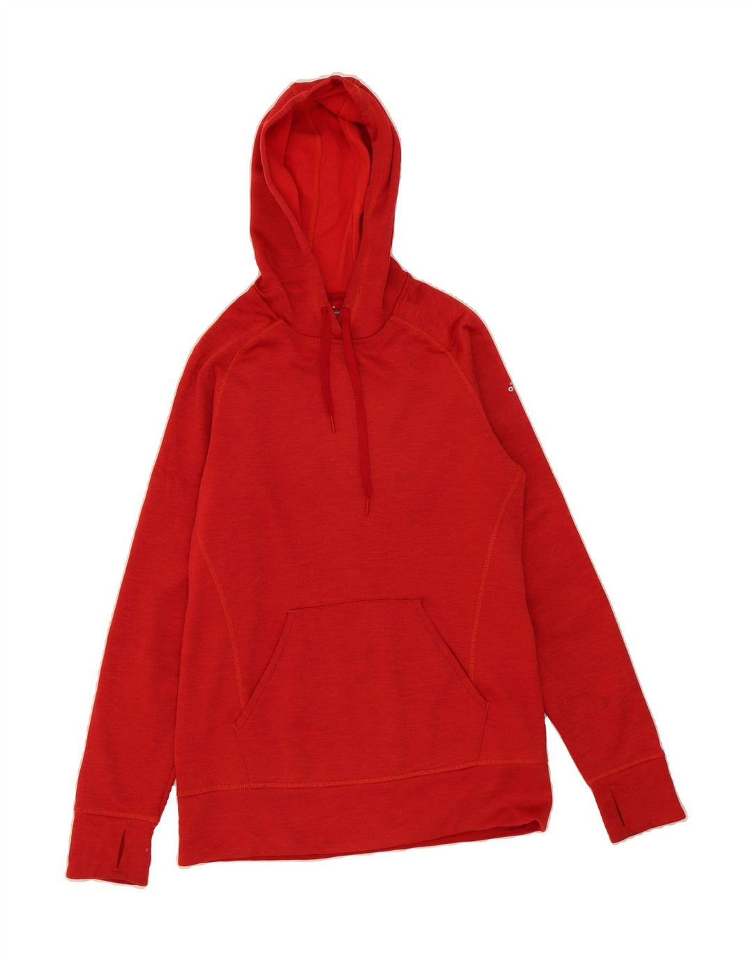 ADIDAS Womens Climawarm Hoodie Jumper UK 12/14 Medium Red Polyester Vintage Adidas and Second-Hand Adidas from Messina Hembry 