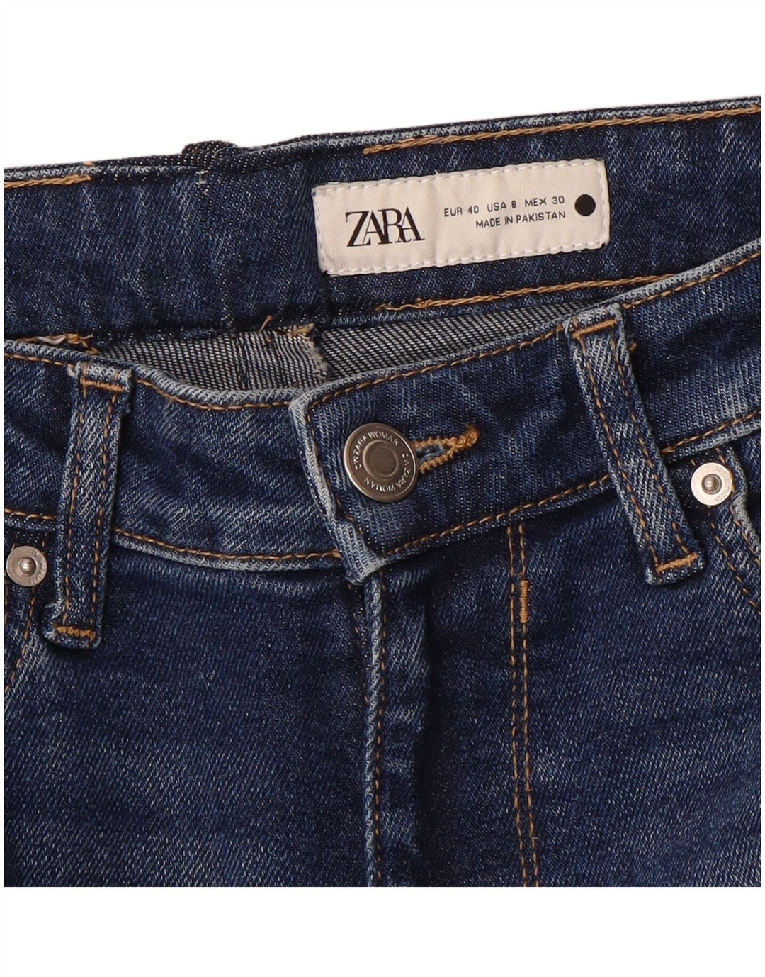 Zara Dame Skinny Jeans EU 40 Medium W30 L28 Blå