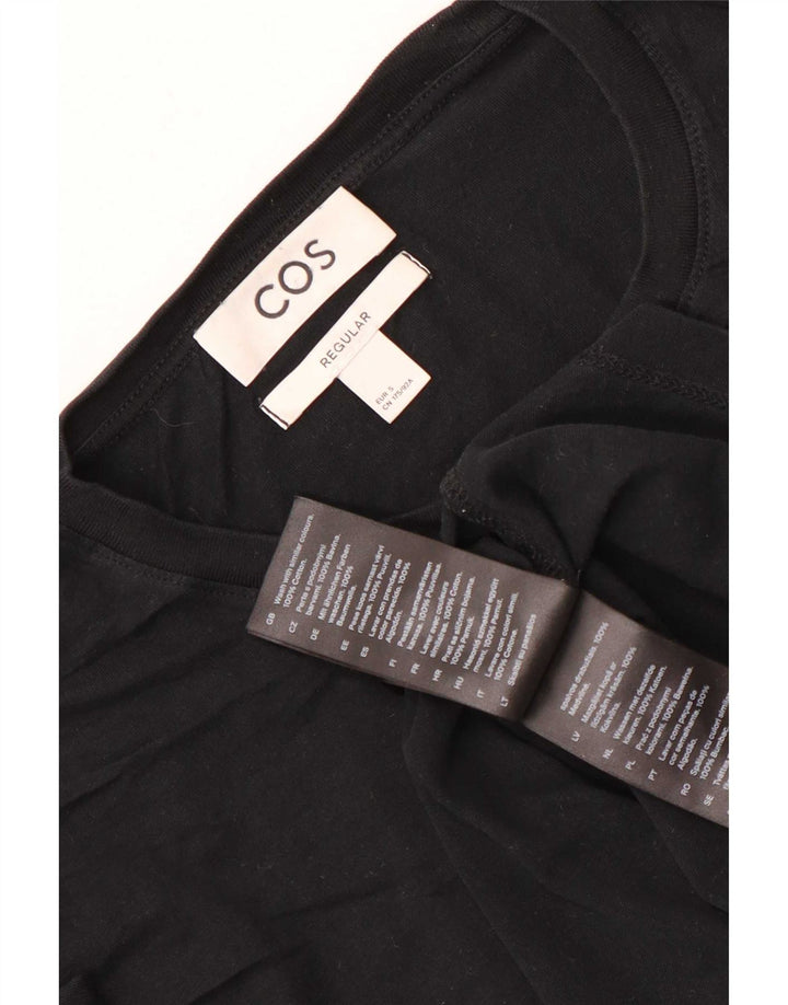 Cos Herre Regular T-Shirt Top Lille sort bomuld