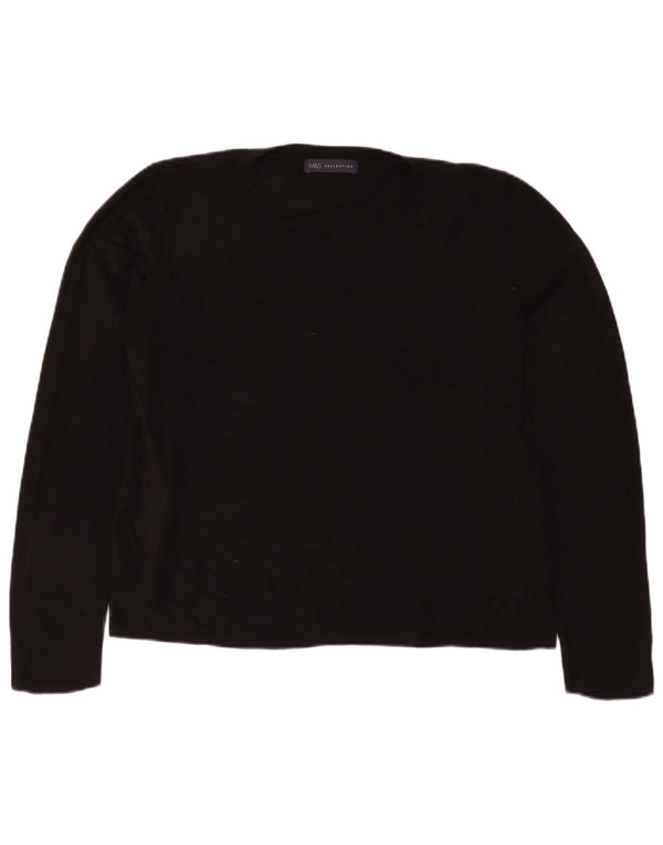 Marks & Spencer Dame sweater med rund hals DK 16 Stor sort akryl