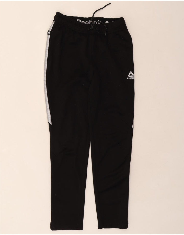 REEBOK Mens Tracksuit Trousers Small  Black Colourblock Polyester Vintage Reebok and Second-Hand Reebok from Messina Hembry 