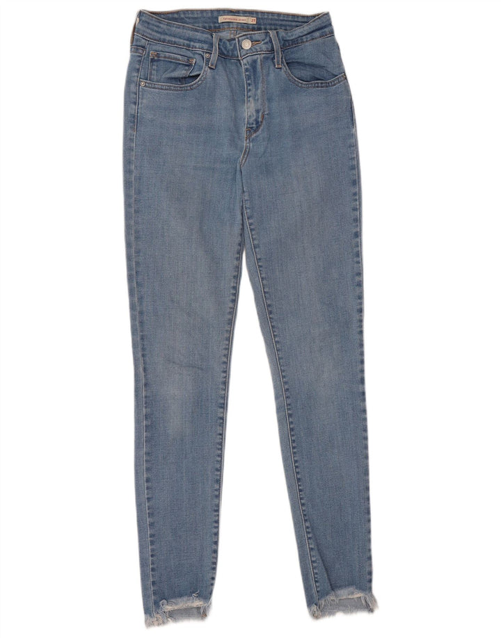 Levi's Dame 721 Skinny Jeans med høj talje W27 L32 blå bomuld