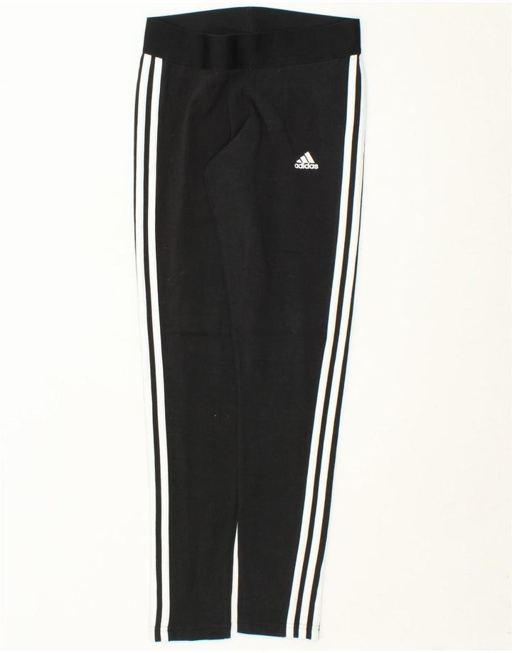 ADIDAS Womens Leggings UK 8/10 Small  Black Cotton Vintage Adidas and Second-Hand Adidas from Messina Hembry 