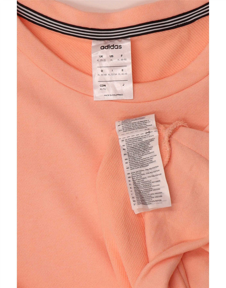 Adidas Womens Regular Fit Sweatshirt Jumper UK 20/22 XL Pink Polyester