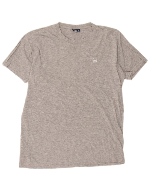 Sergio Tacchini Herre T-Shirt Top Stor Grå Flecked
