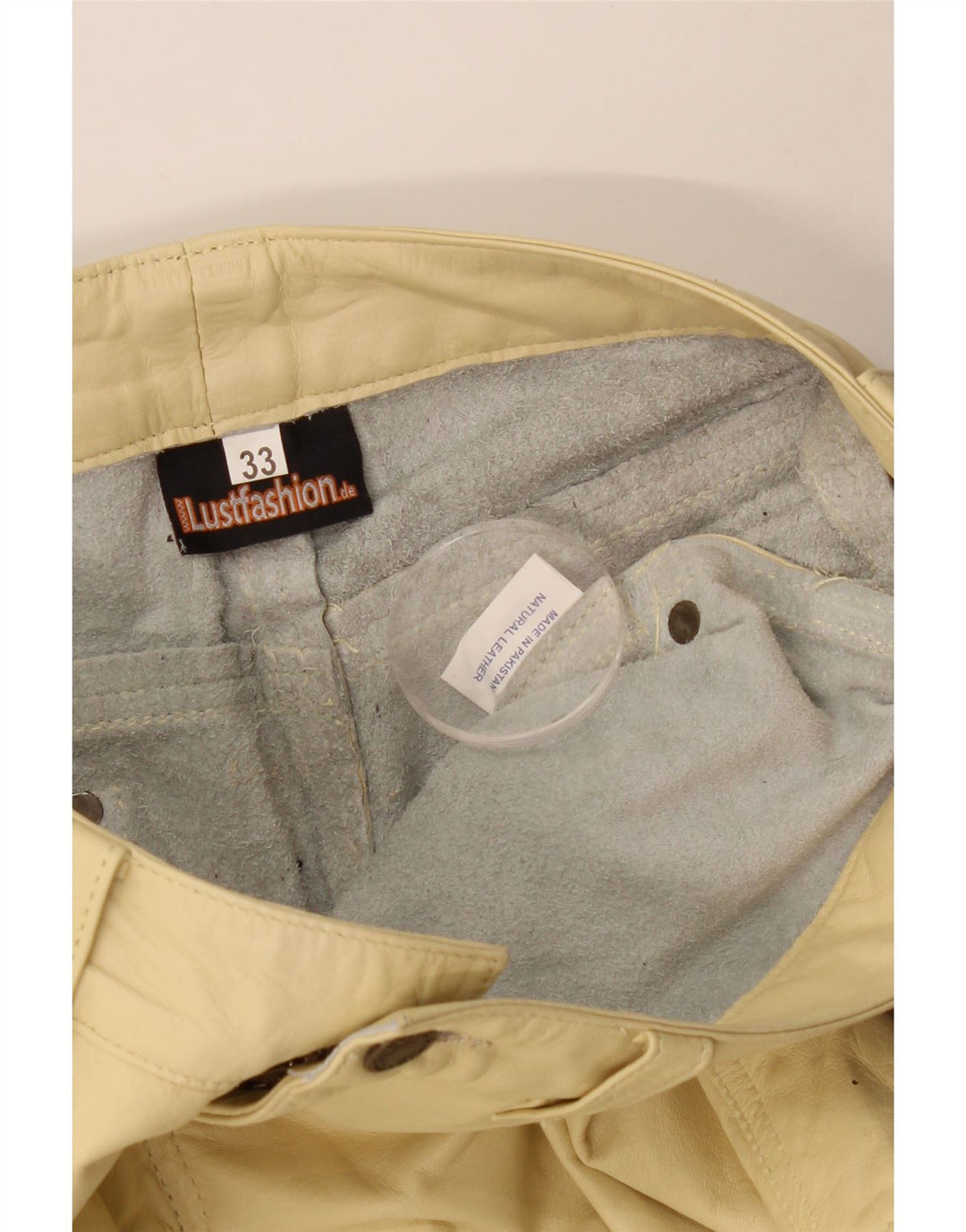 Vintage Læder Læder Shorts W33 store gule Læder