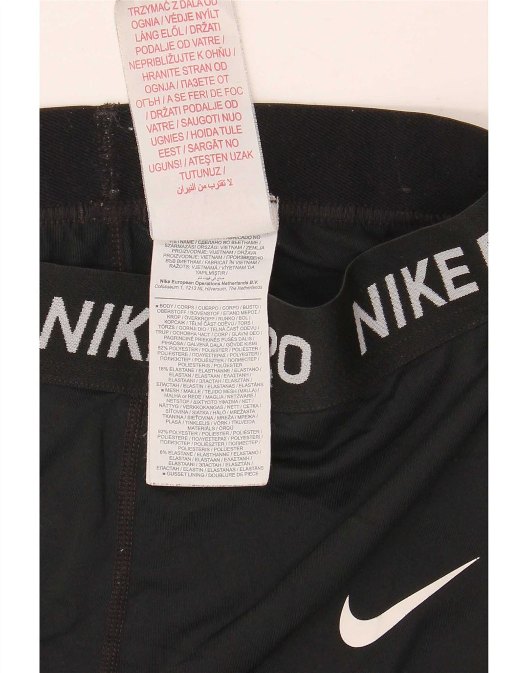 Nike grafiske leggings til kvinder UK 4 XS sort polyester