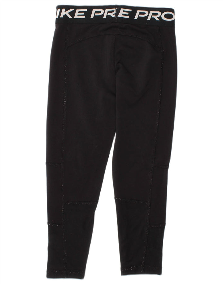 Nike piger Dri Fit grafiske leggings 4-5 år lille sort polyester