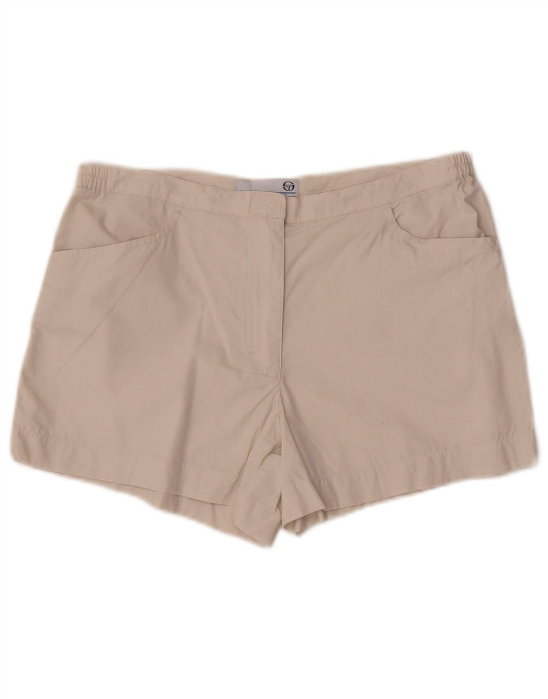 Sergio Tacchini Dame Casual Shorts IT 42 Medium W30 Hvid Bomuld