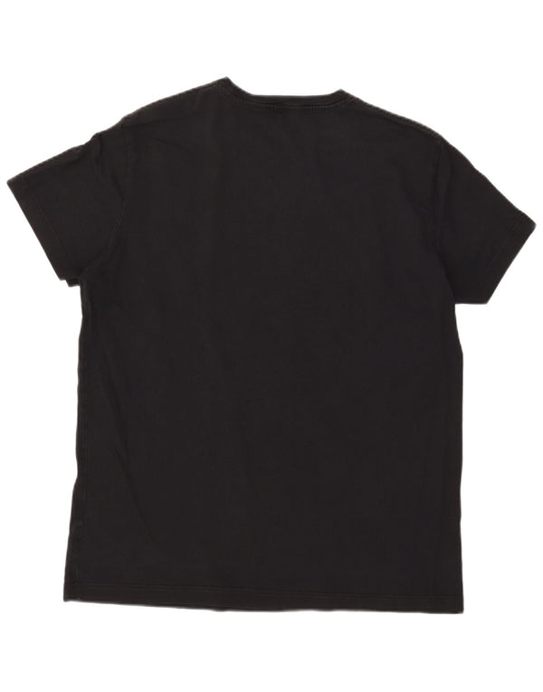 Diesel Dame Grafisk T-Shirt Top UK 20 2XL Sort