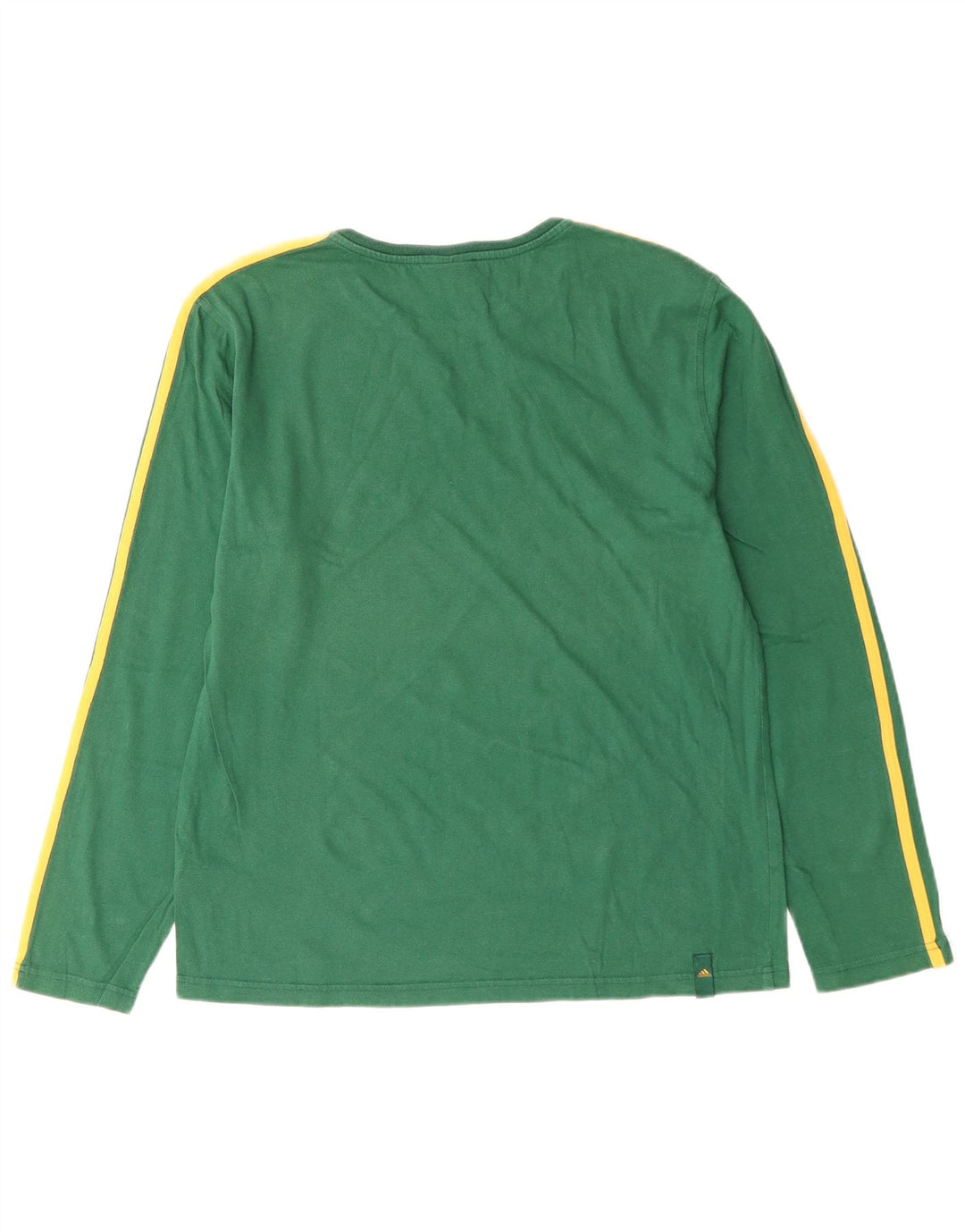 ADIDAS Herre Top Langærmet UK 40/42 Medium Green Bomuld