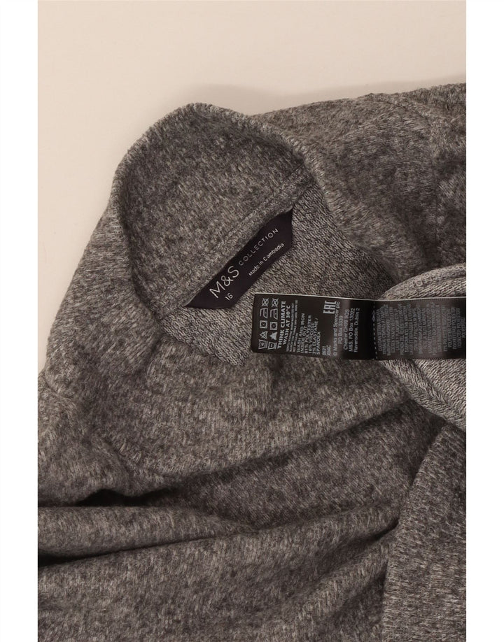 MARKS & SPENCER Dame Turtle Neck sweater UK 16 Large Grey Flecked