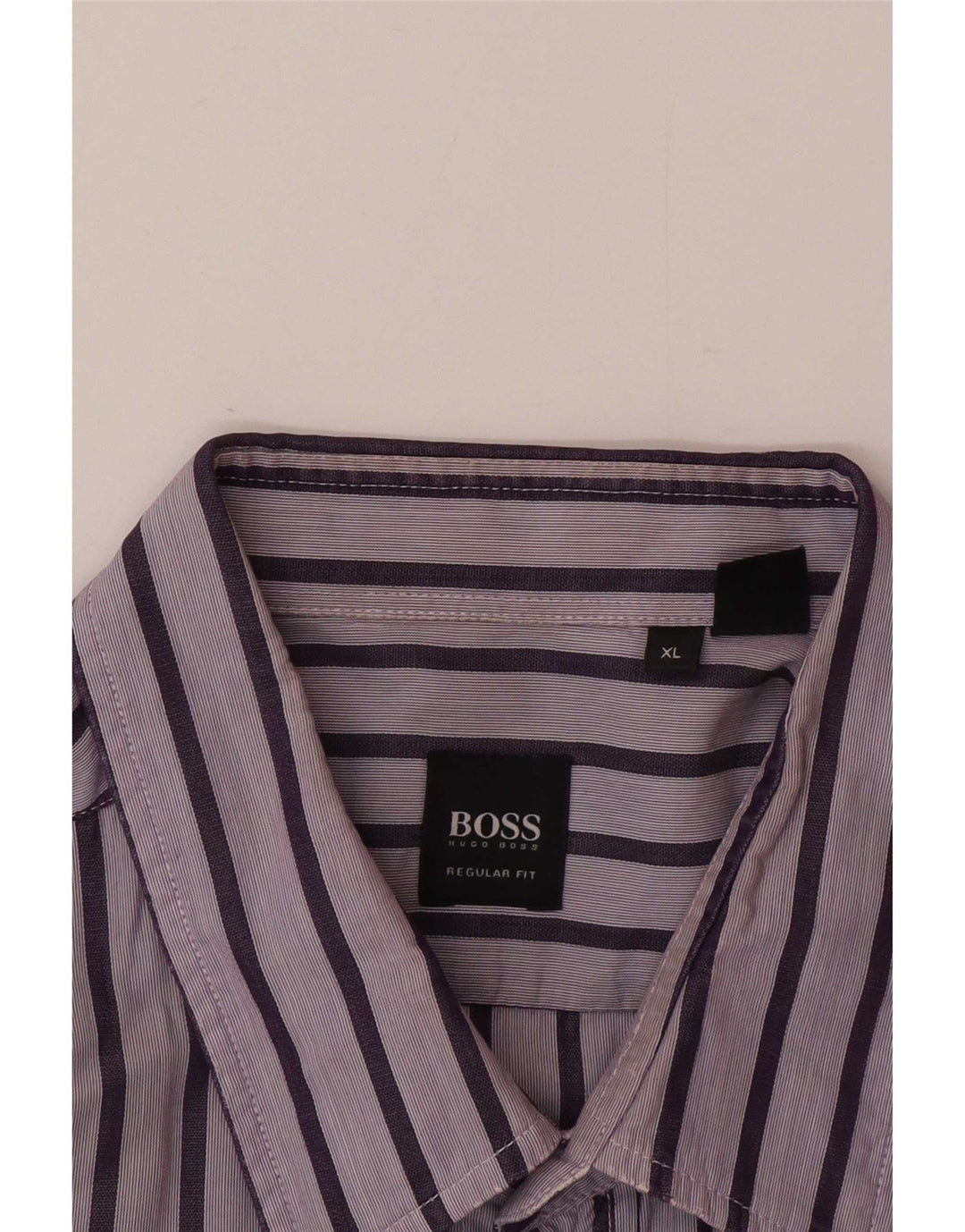 Hugo Boss Herre Regular Fit skjorte XL lilla stribet