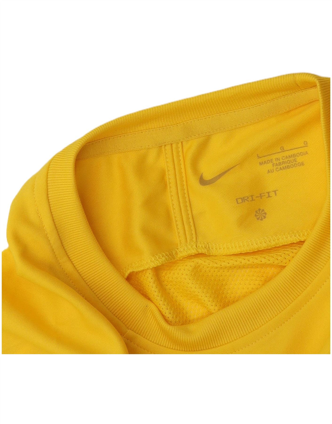 Nike Herre Dri Fit T-Shirt Top Stor Gul Colourblock