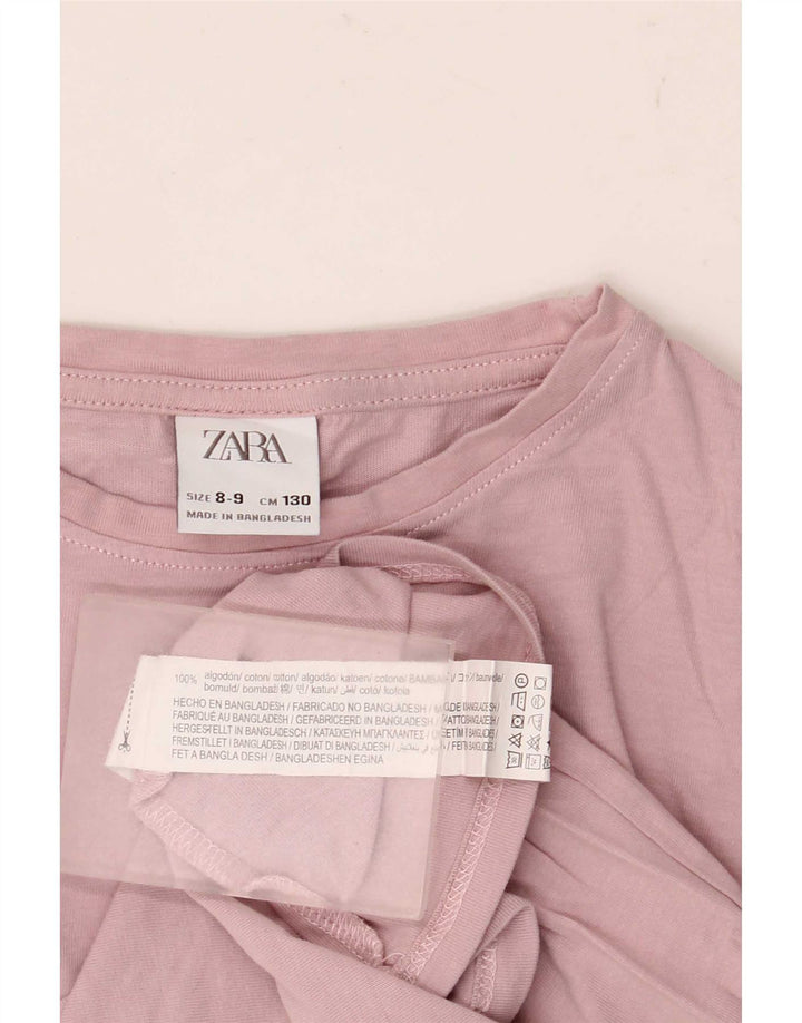 Zara Girl Top Langærmet 8-9 år Pink Bomuld