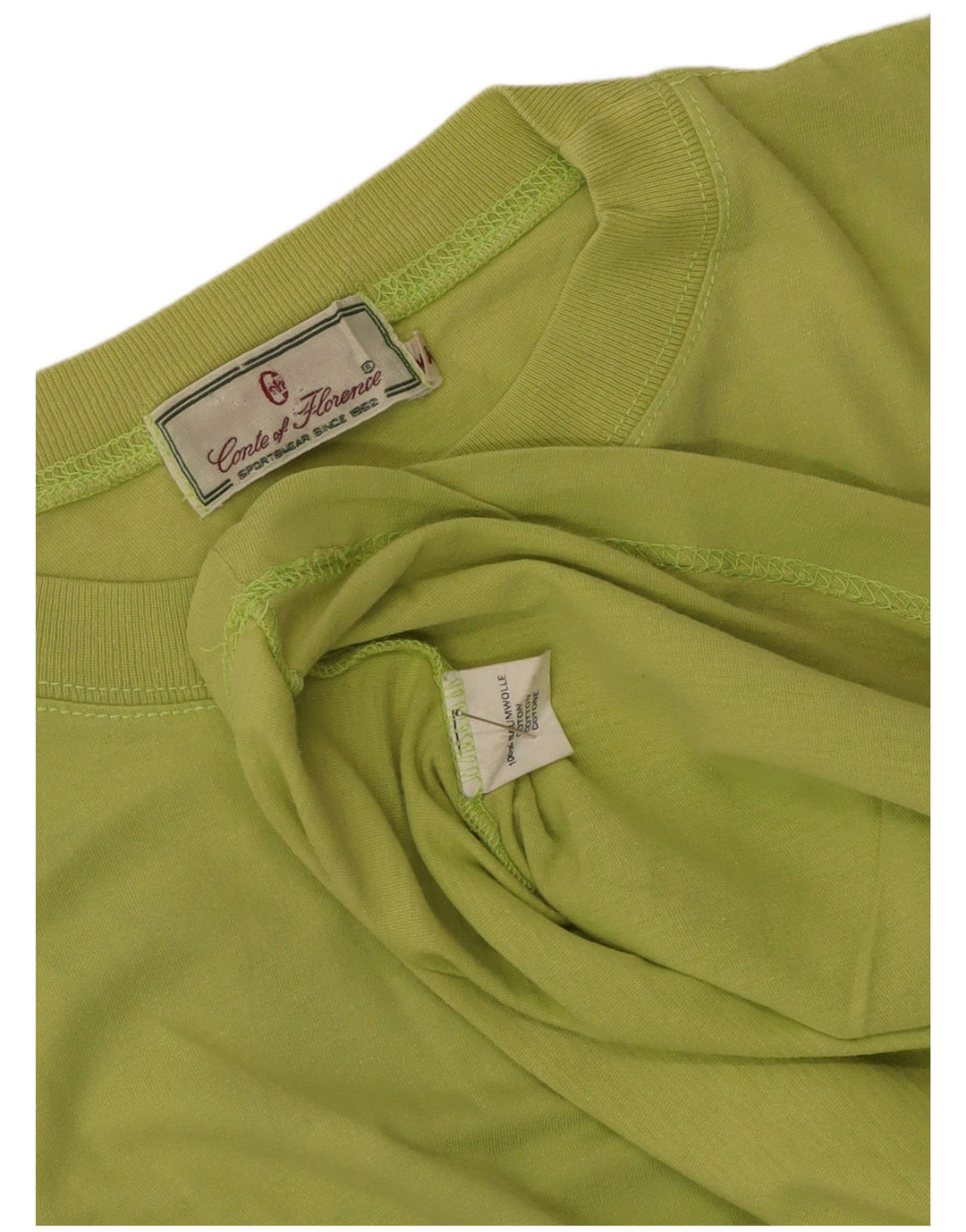 Conte of Florence herre T-shirt top mellemgrøn bomuld