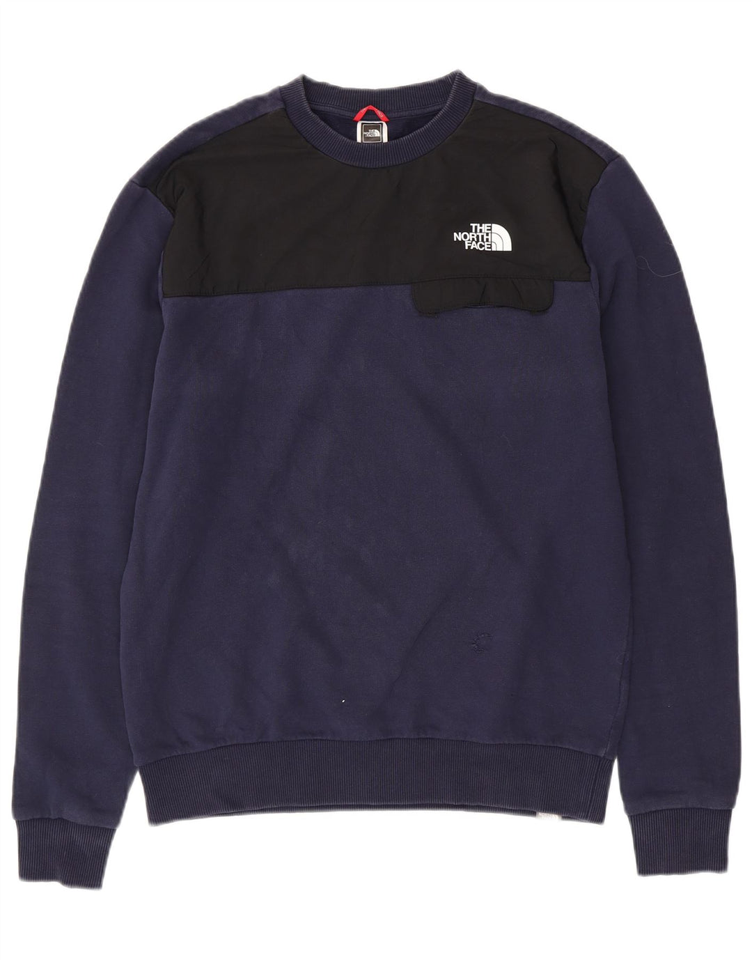 THE NORTH FACE Herre Sweatshirt Jumper Medium Navyblå Colourblock Bomuld