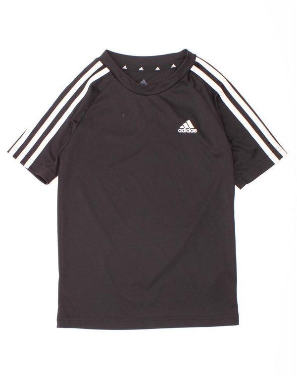 Adidas Boys Aeroready T-Shirt Top 7-8 år Sort Polyester