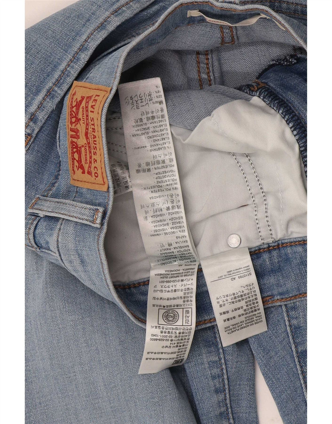 Levi's Dame 314 Shaping Straight Jeans W28 L32 Blå Bomuld