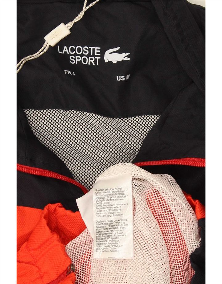 Lacoste Herre grafisk træningsdragt Top jakke Størrelse 4 Medium Sort Colourblock