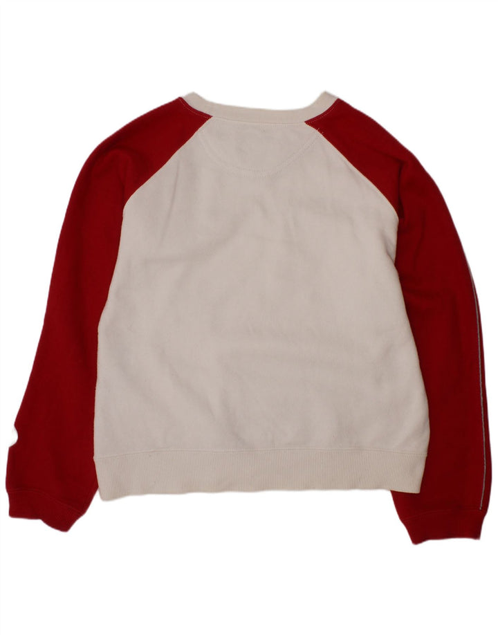 CHAMPION Boys Sweatshirt Jumper 9-10 Years Medium White Colourblock