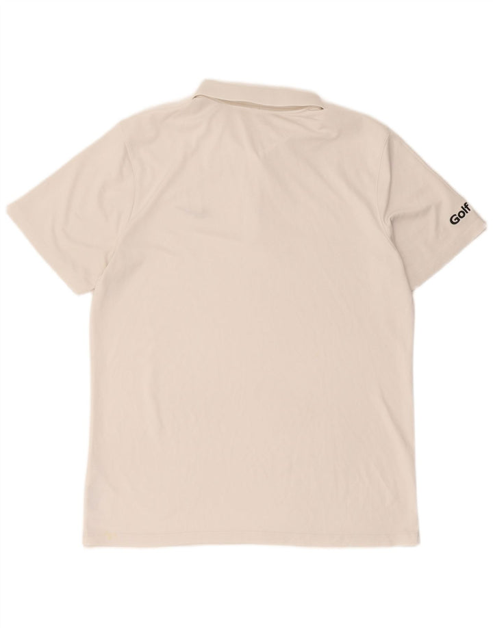 Nike Herre Dri Fit Polo Shirt Stor hvid polyester
