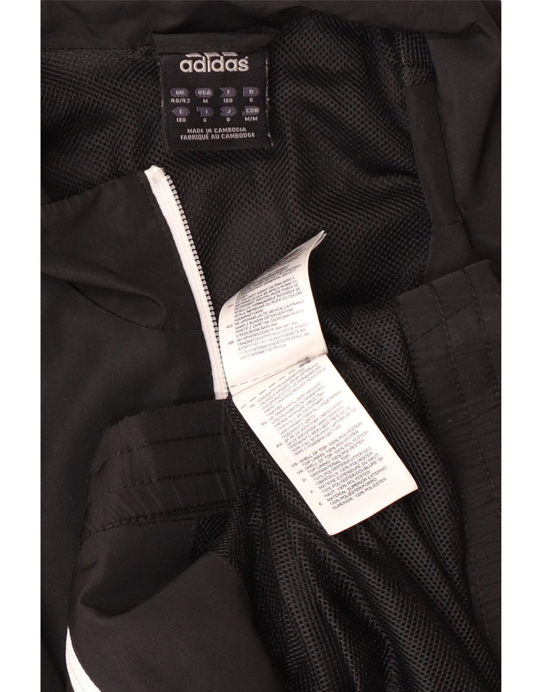 Adidas Træningsdragt til mænd Topjakke UK 40/42 Medium Sort Polyester