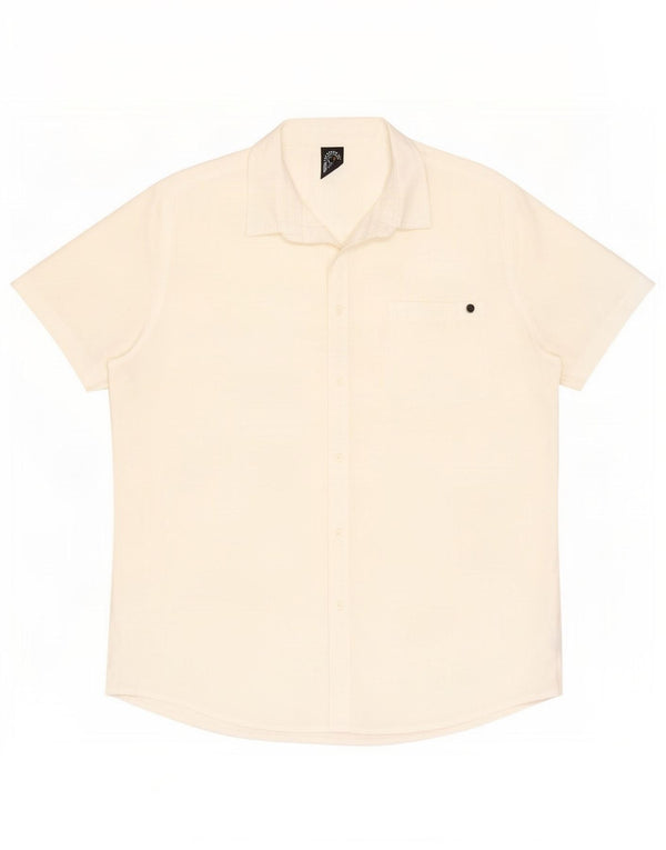 Scorpion Bay Mens Short Sleeve Shirt 2XL Off White Linen