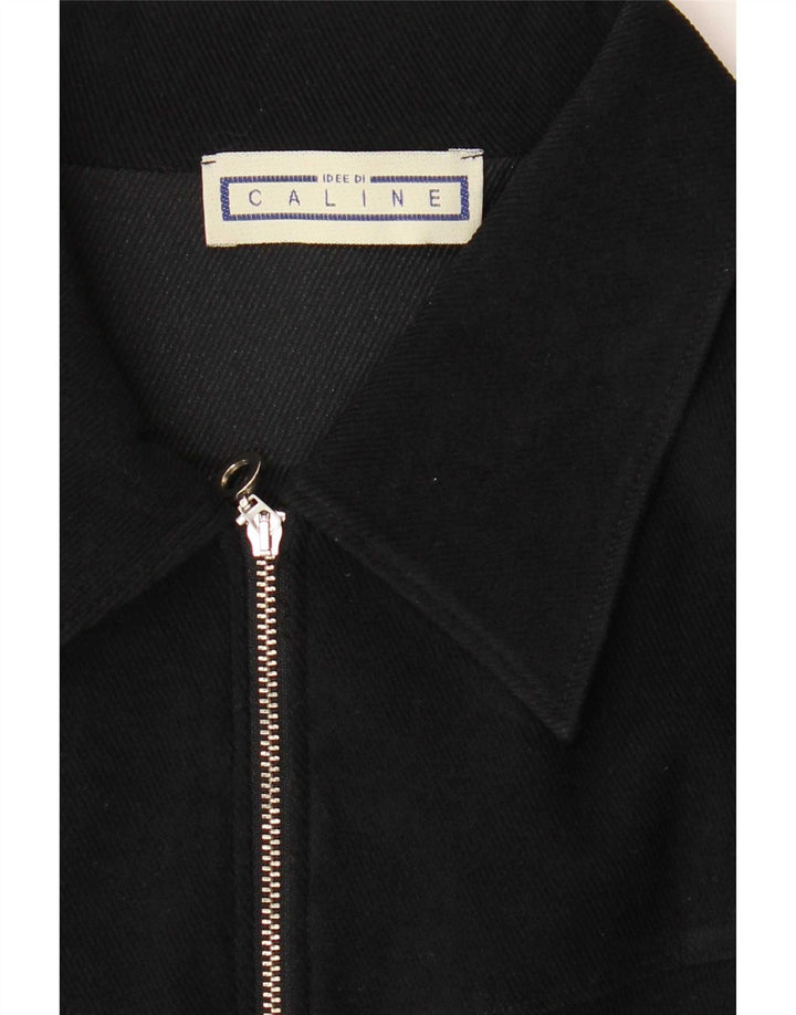 Vintage Dame Bomber Jacket UK 14 Large Black