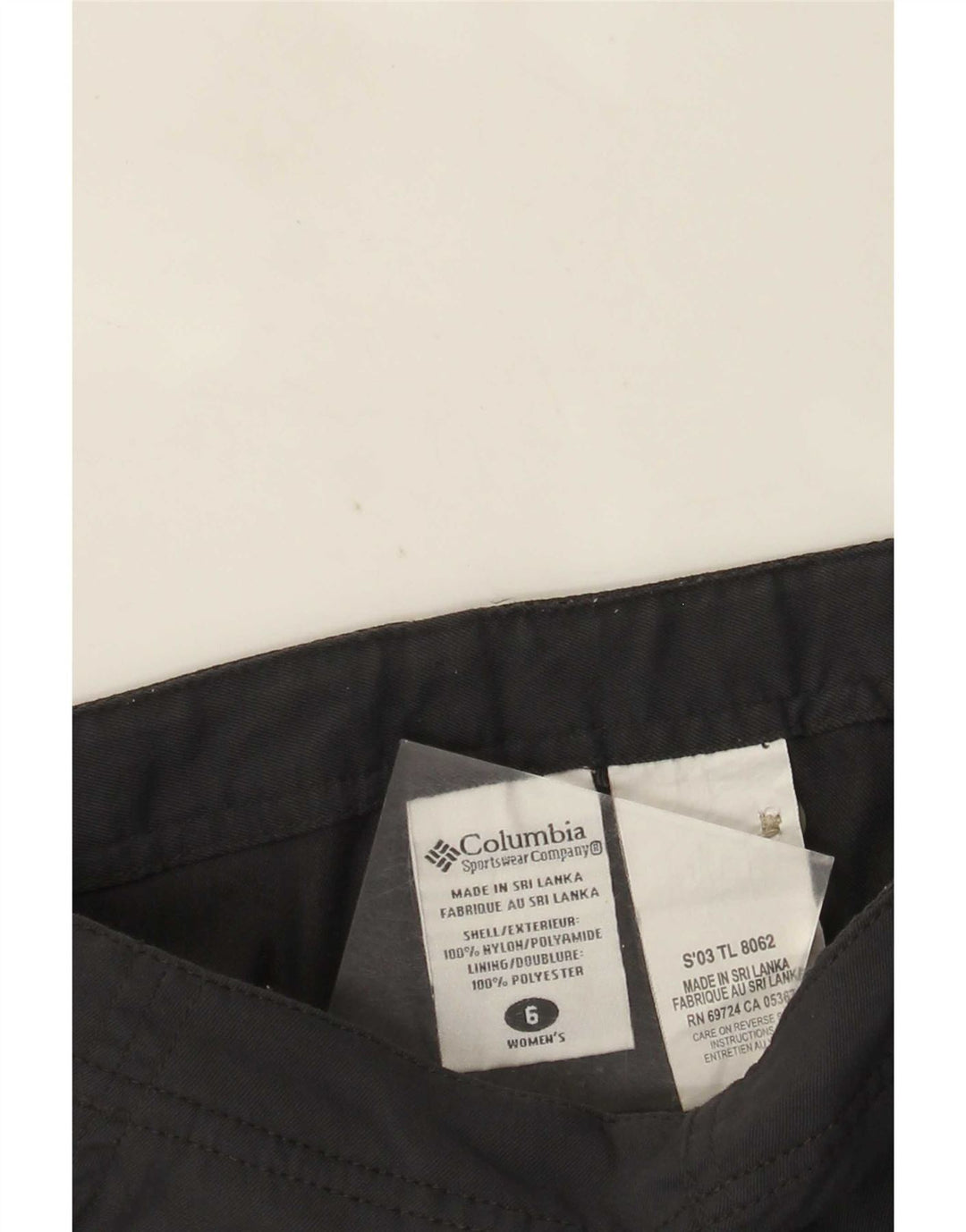 Columbia lige bukser til kvinder US 6 Medium W26 Grå nylon