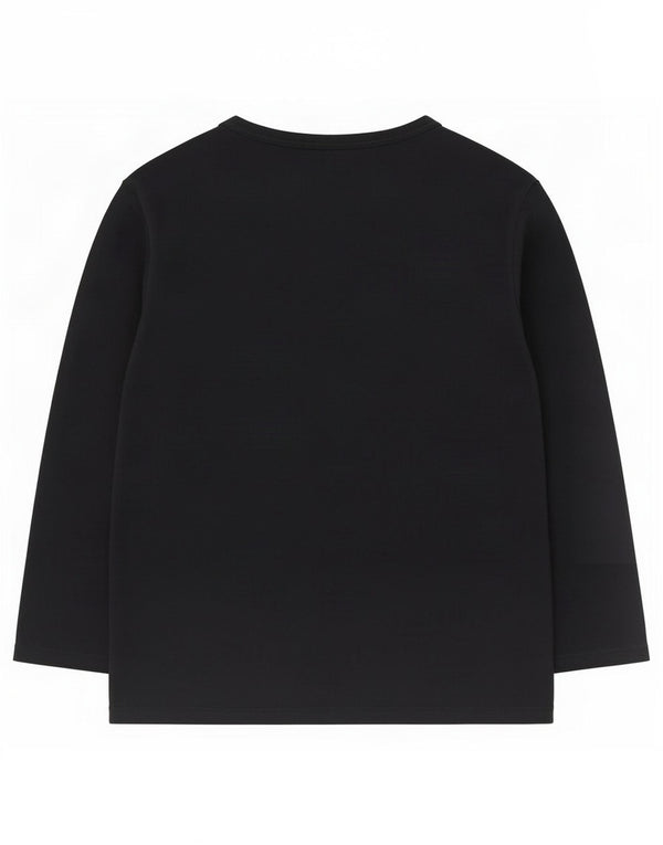 French Connection Dame Top 3/4 ærme UK 12 Medium Sort Bomuld