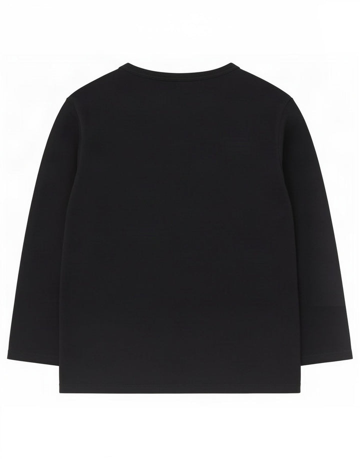 French Connection Dame Top 3/4 ærme UK 12 Medium Sort Bomuld