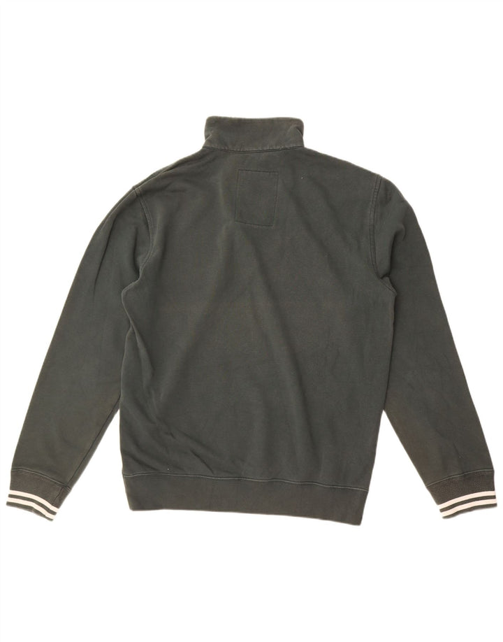 Champion Herre Zip Neck Sweatshirt Jumper Stor Grøn Bomuld