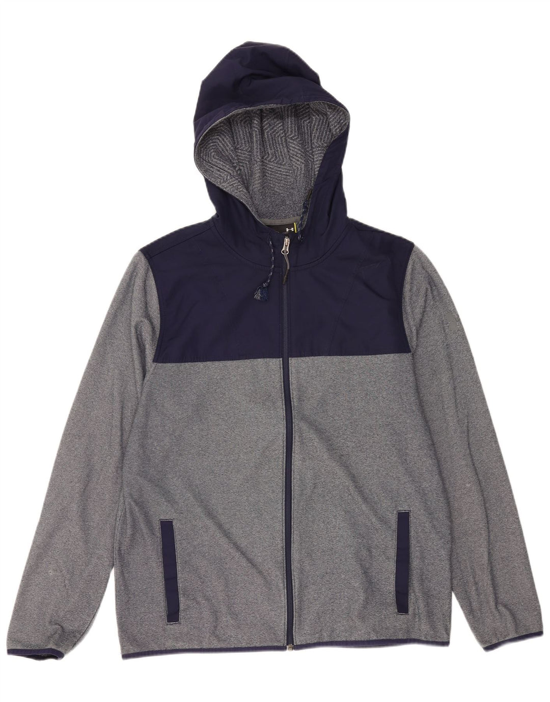 Under Armour Herre hættetrøje med lynlås Large Grå Colourblock Polyester