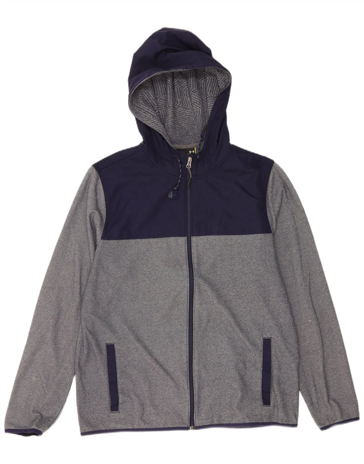 Under Armour Herre hættetrøje med lynlås Large Grå Colourblock Polyester