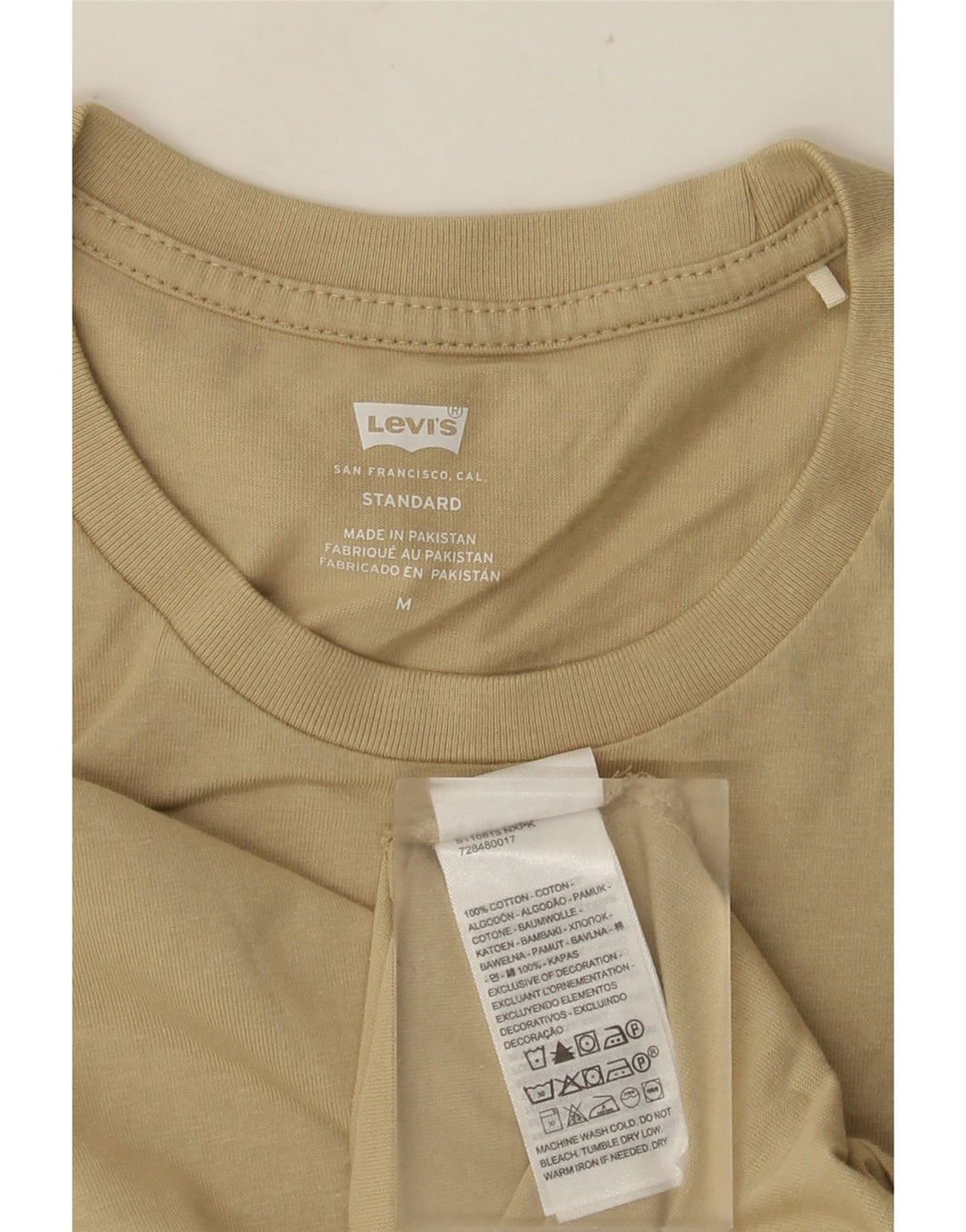 LEVI'S Herre Standard Top Langærmet Medium Beige Bomuld