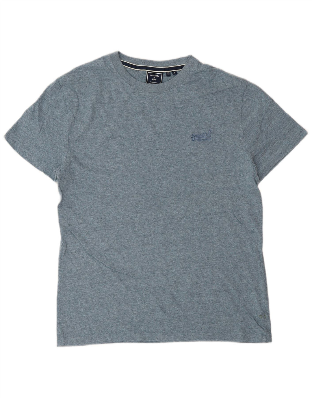 SUPERDRY Herre T-Shirt Top Medium Blue Bomuld